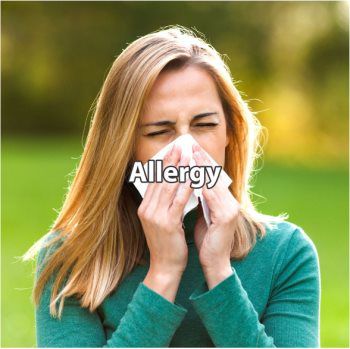 Woman Sneezing with Allergies