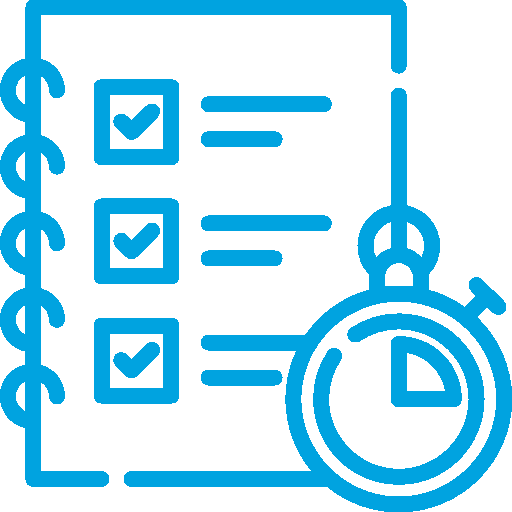 Graphic of to do list and stopwatch